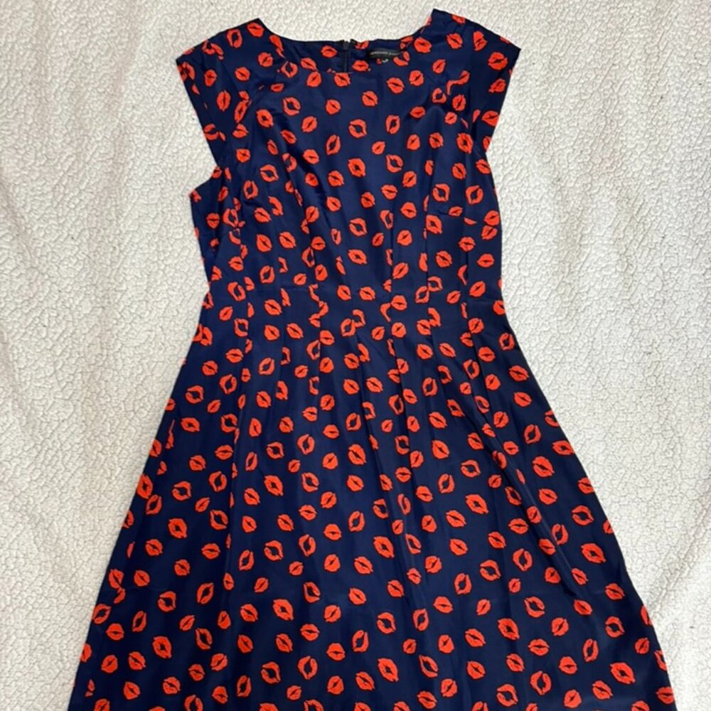 Spenser Jeremy  Navy and Lipstick Kiss Dress (Size 10)